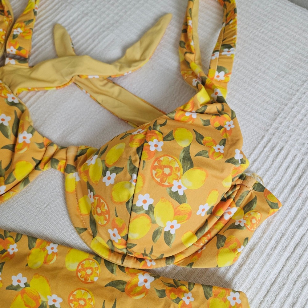 Dippin Daisys Postiano Bikini Set Sz L Seashore Bottom Verona Underwire Top - Picture 2 of 12